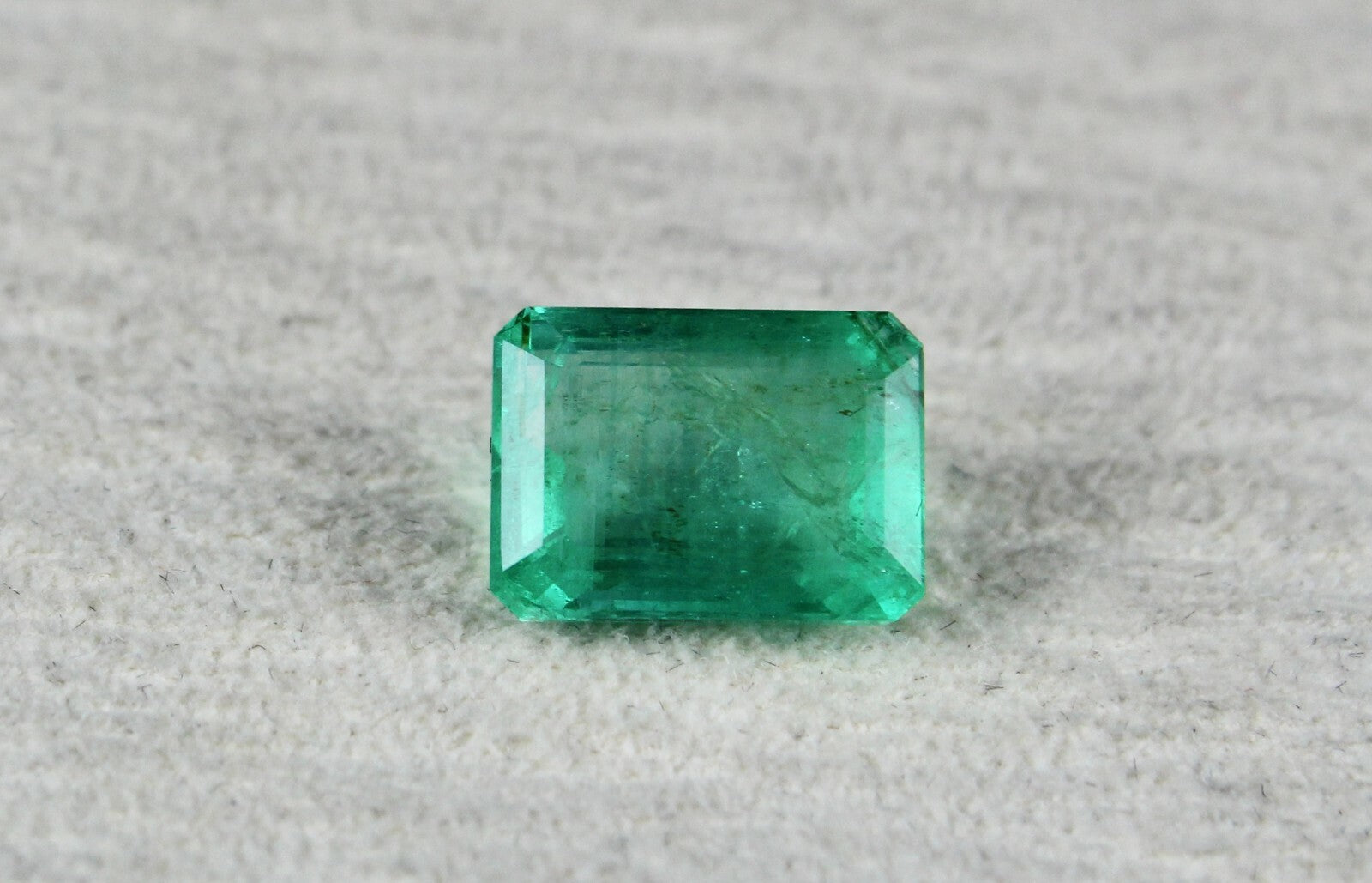 Certified Natural Colombian Emerald Octagon 3.71ct Sterling Silver Ring Pendant
