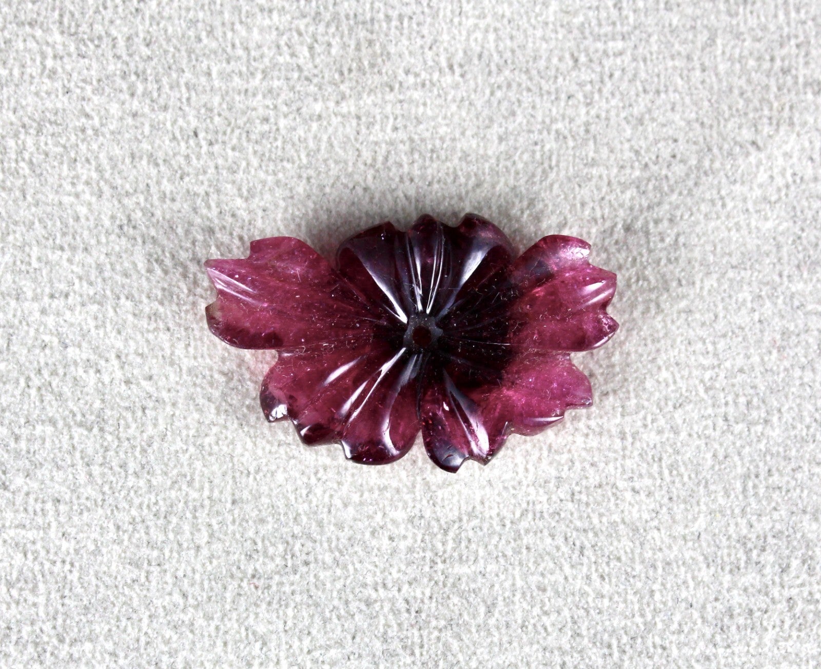 Natural Tourmaline 22.69 Ct Carved Flower Gemstone For Ring Pendant Design