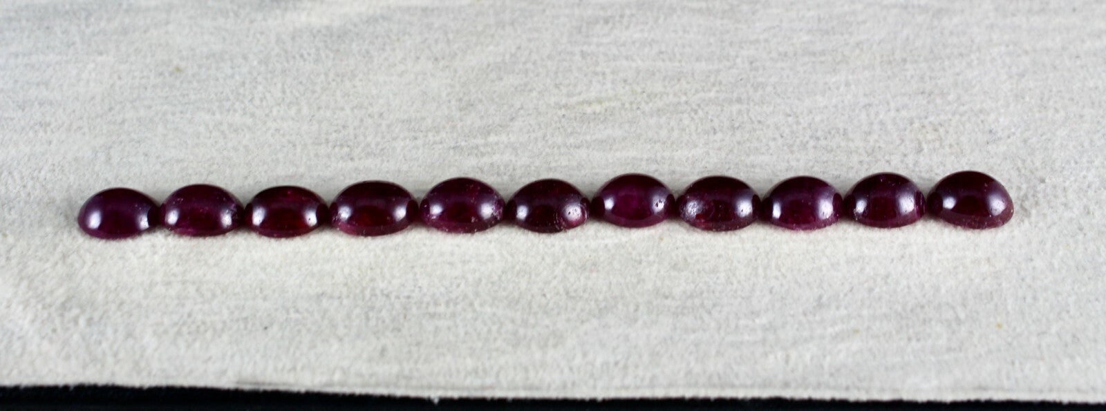 9x7 Mm Natural Unheated Ruby Oval Cabochon Bracelet 29.50 Ct Gemstone 11 Pcs