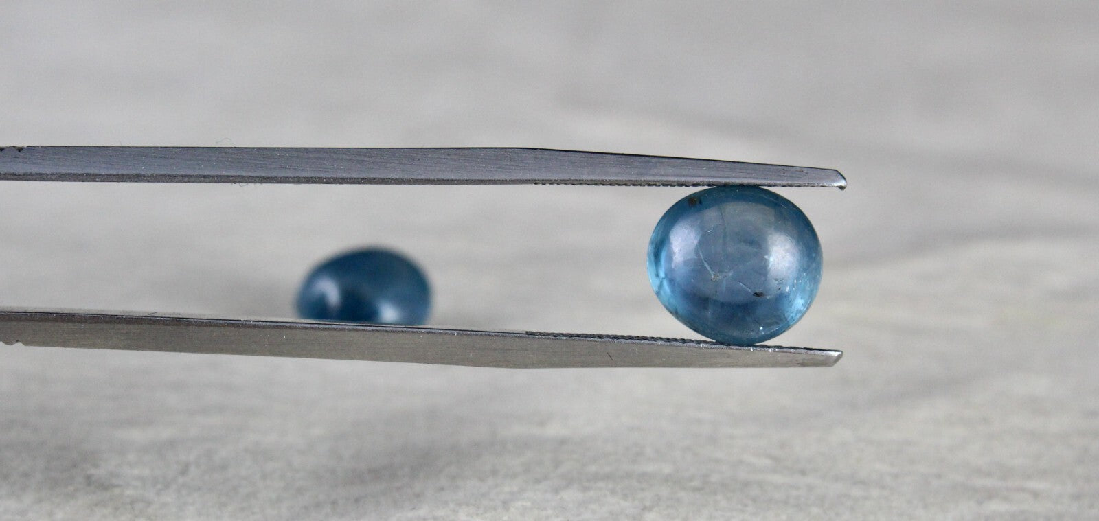 Certified Natural Burmese Blue Sapphire 10.78 Ct Round Cabochon Gemstone Pair