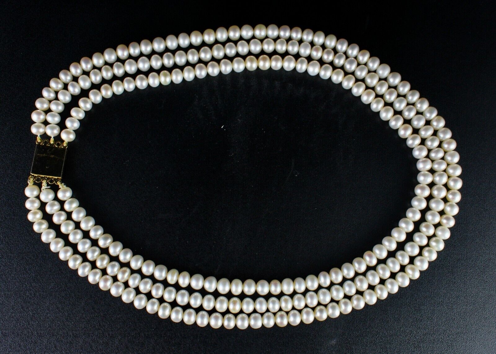 GENUINE FRESH WATER PEARL BEADS ROUND 3 L 582 CARATS GEMSTONE FASHION NECKLACE