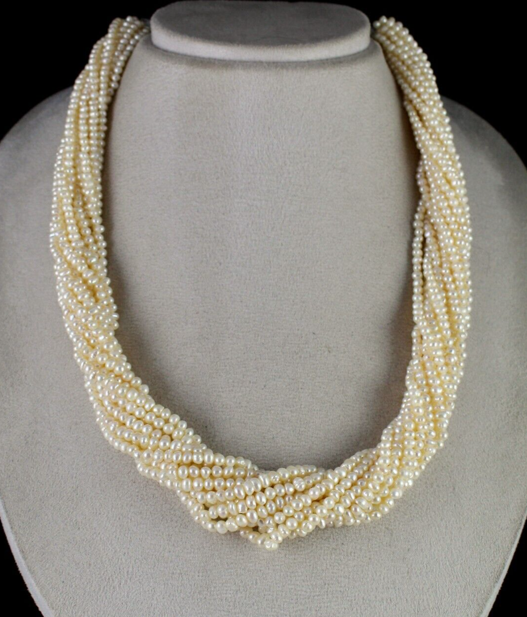 Genuine Round Fresh Water Pearl Beads Necklace 772 Ct Fashion Gemstone For Women