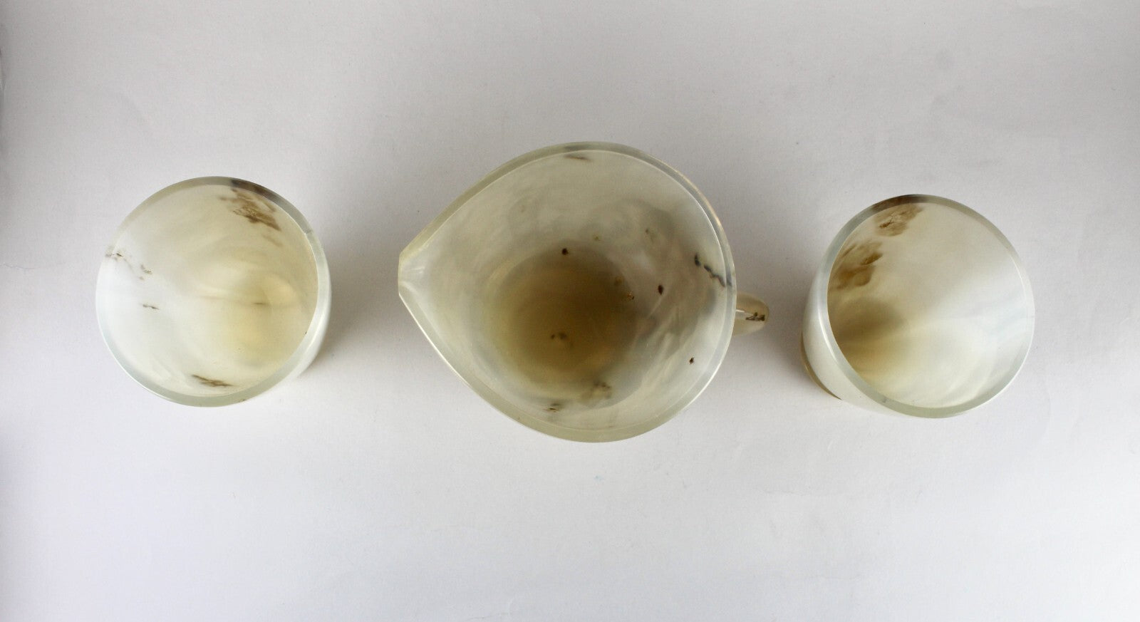 Certified Handcrafted Natural Chalcedony 4635 Ct Gemstone Teapot Set Decor