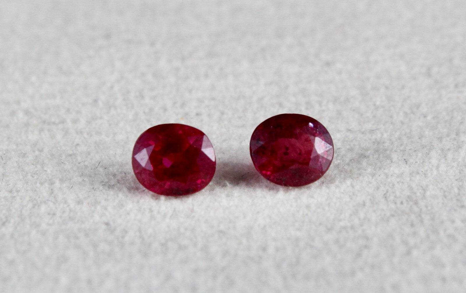 Certified Natural Ruby Oval Cut 2.12 Ct Burmese Red Gemstone Pair Earring Design