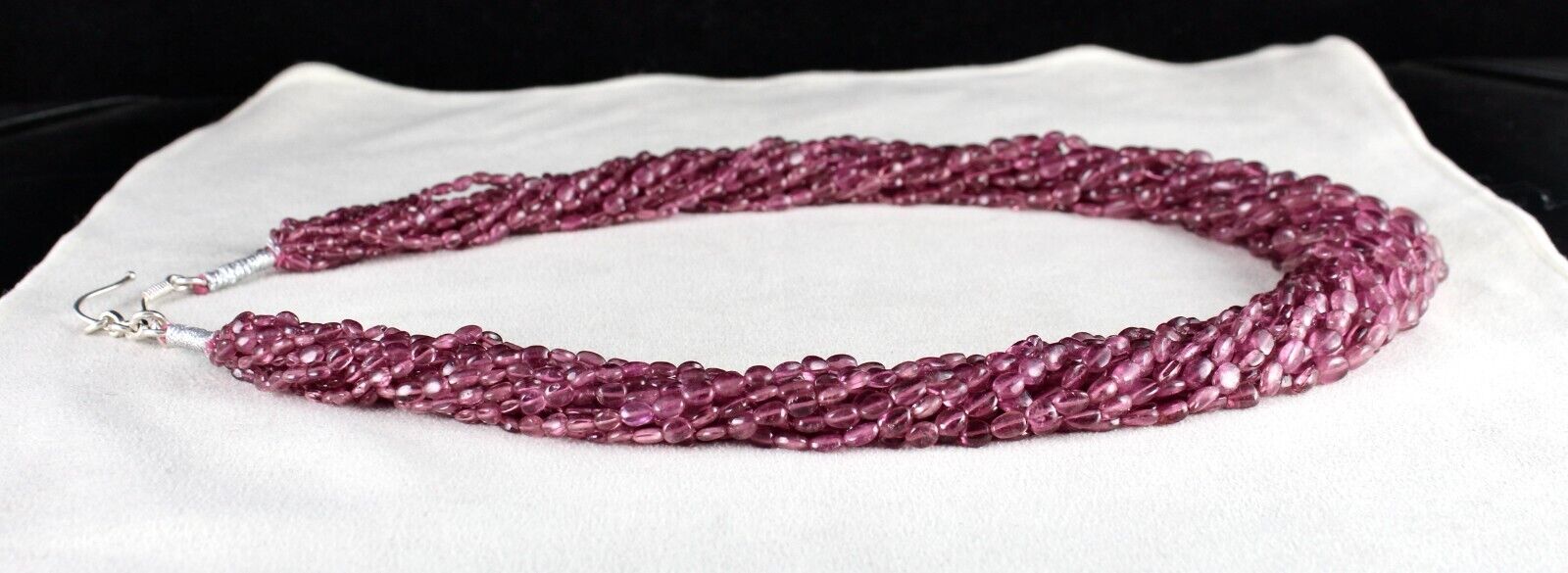 NATURAL PINK TOURMALINE BEADS LONG SHAPE 15 L 745 CT GEMSTONE STATEMENT NECKLACE