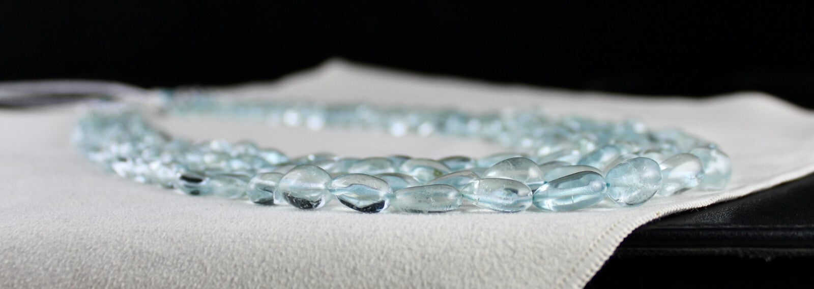 Certified Natural Blue Topaz 956 Ct Gemstone Beaded Fine Necklace For Women