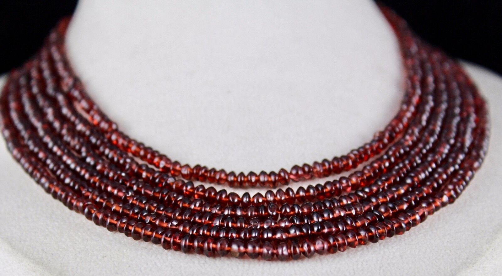 Natural Red Garnet Round 6 L 523 Ct Gemstone Fashion Beaded Necklace Accessories