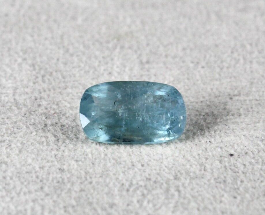 Best Natural Blue Aquamarine Cushion Cut 4.24ct Gemstone For Ring Pendant