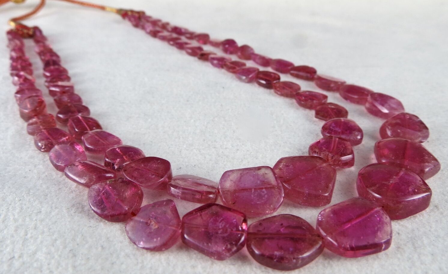 Natural Pink Tourmaline Rubellite Fancy Beads 212 Ct Gemstone Fashion Necklace