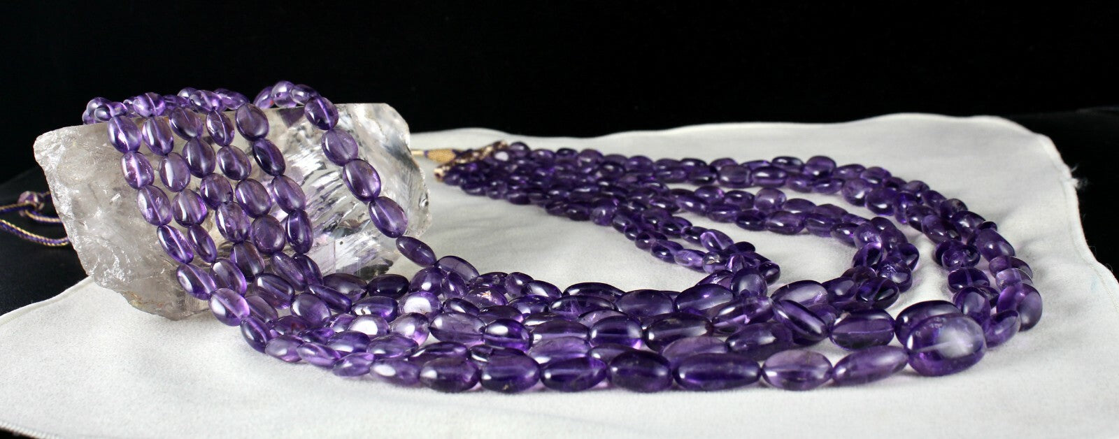 Certified Natural Amethyst Nuggets 1333 Ct Purple Gemstone Fashion Necklace