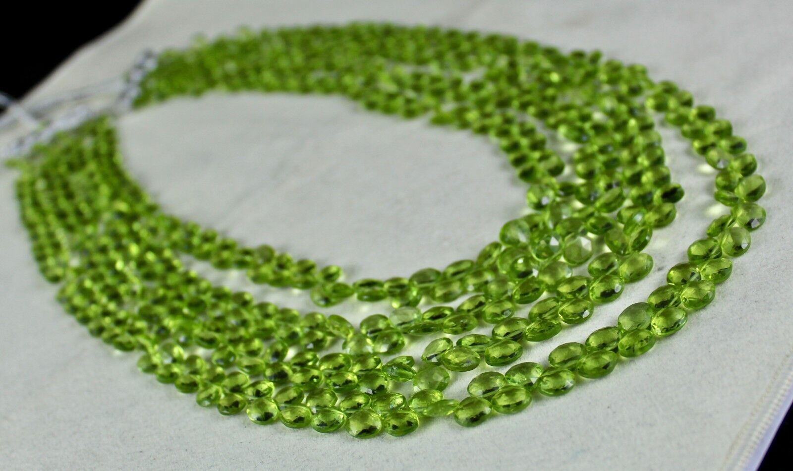 Natural Peridot Beads Teardrop 4 L 521 Ct Green Fine Gemstone Stylish Necklace