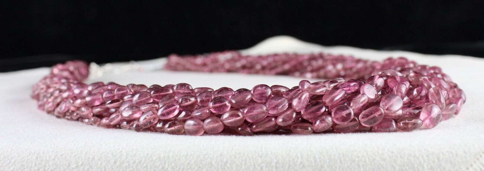 NATURAL PINK TOURMALINE BEADS LONG SHAPE 15 L 745 CT GEMSTONE STATEMENT NECKLACE