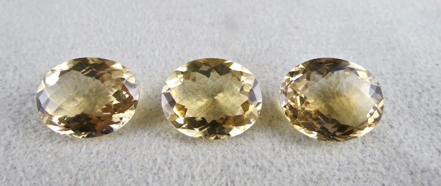 Natural Yellow Citrine Oval Cut 3 Pc 46.38 Ct Loose Gemstone For Earring Pendant