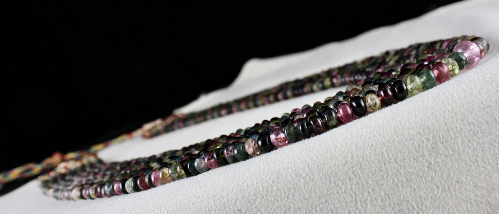 Multi Colour Natural Tourmaline Beads Necklace 583ct Gemstone Strand For Women