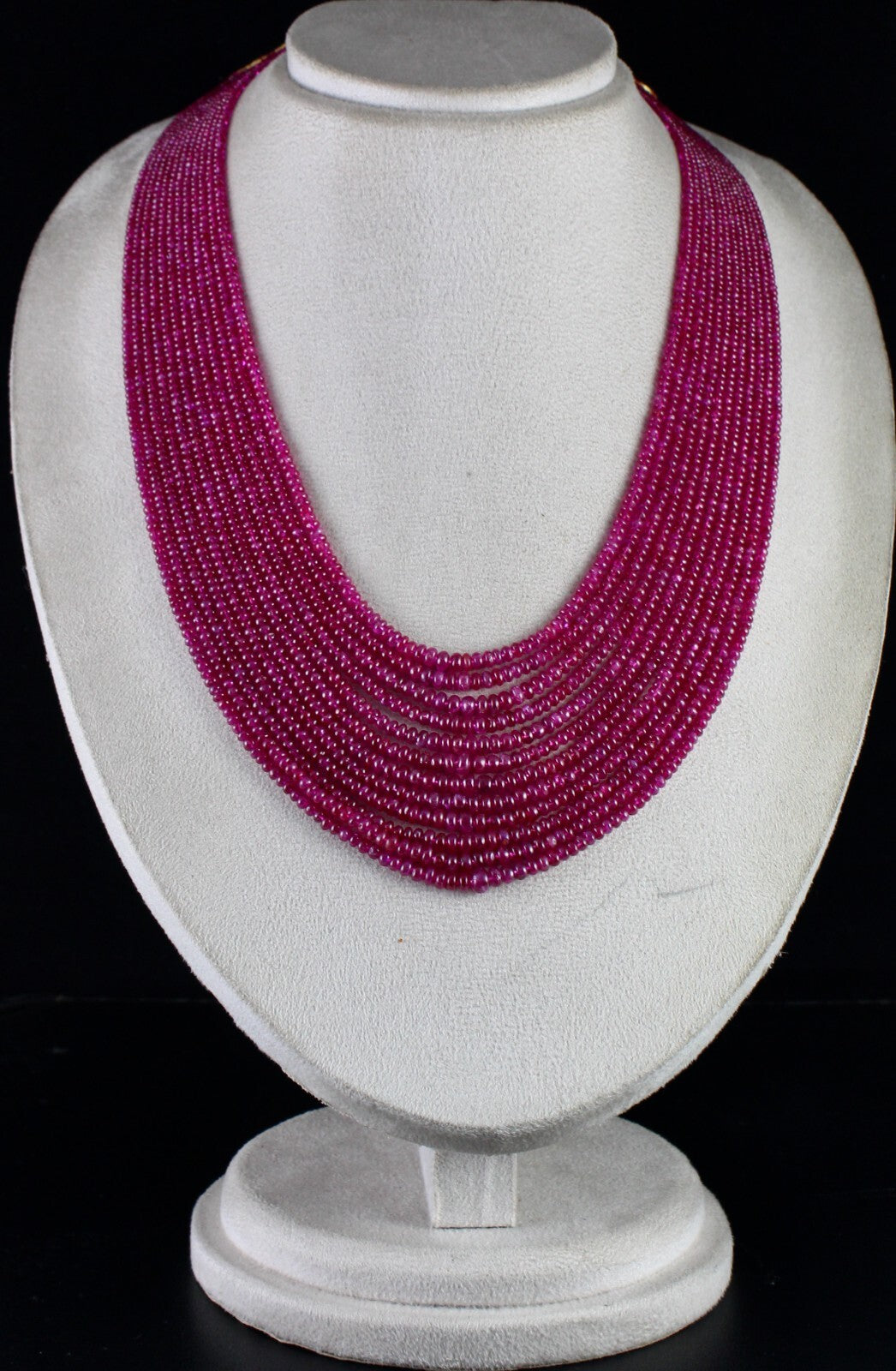 Certified Natural Burma Ruby Beads 691 Ct Reddish Gemstone Necklace 12 L