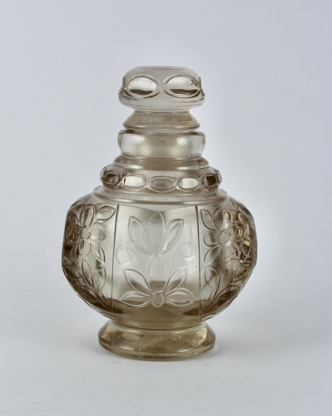 Certified Unique Natural Smoky Quartz 2400ct Handcrafted Perfume Bottle Decor