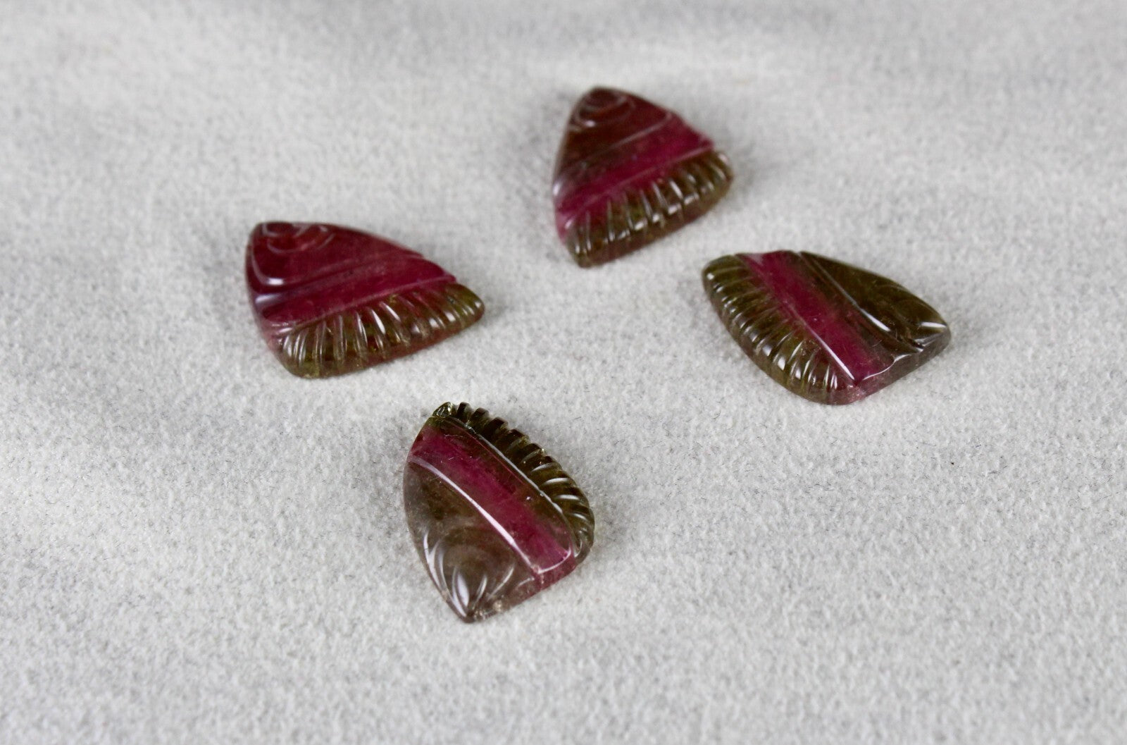 Certified Natural Multi Colour Tourmaline 34.07 Ct Gemstone Pendant Earring