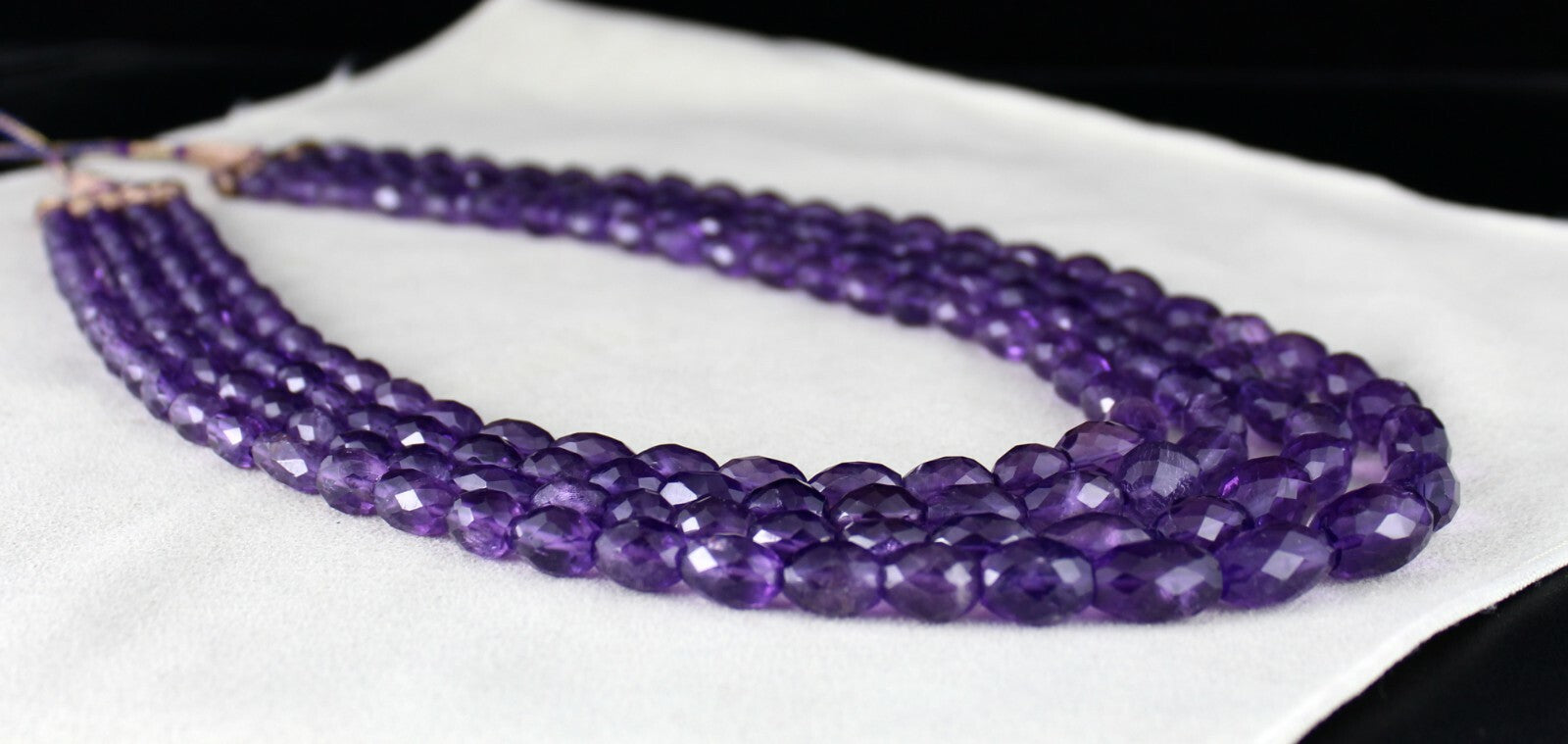 Certified Natural Amethyst 911 Ct Faceted Purple Gemstone Fashion Necklace