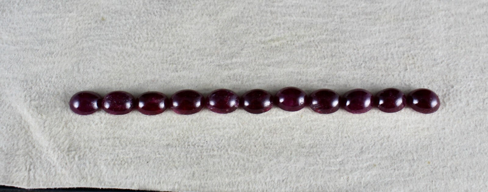 9x7 Mm Natural Unheated Ruby Oval Cabochon Bracelet 29.50 Ct Gemstone 11 Pcs