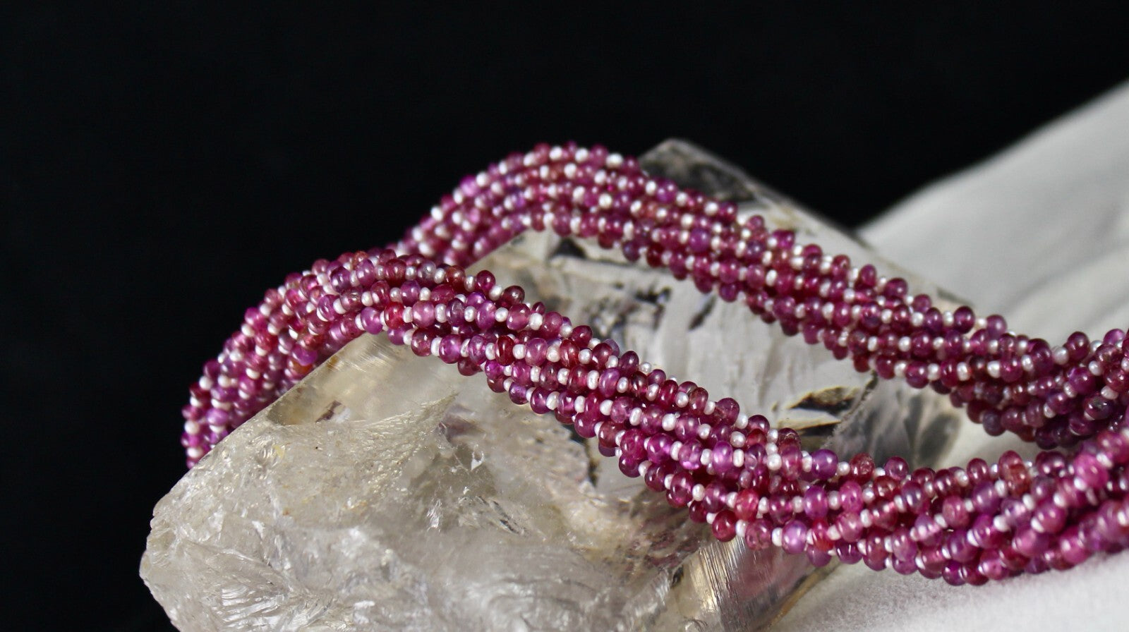 Certified Natural Ruby Pearl 448 Ct Sterling Silver Necklace For Women