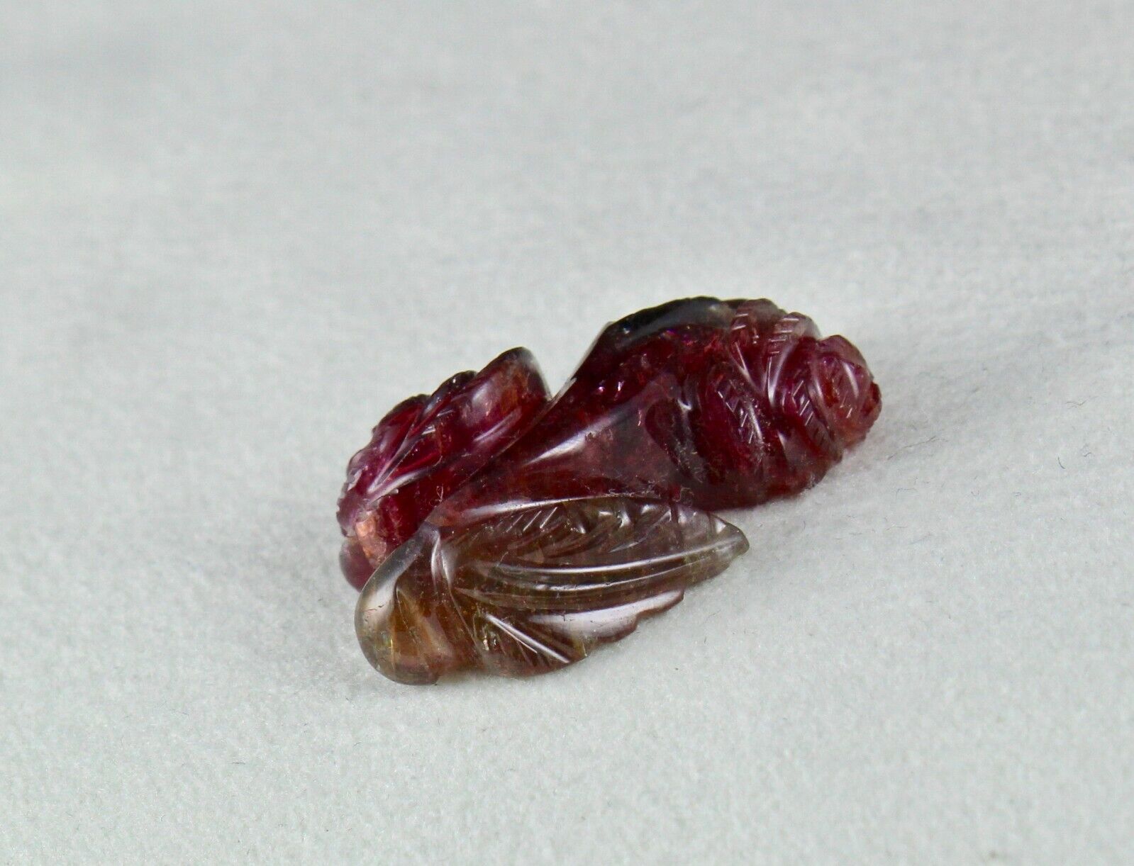 NATURAL MULTI TOURMALINE CARVED FLOWER 44.05 CARATS GEMSTONE FOR PENDANT DESIGN