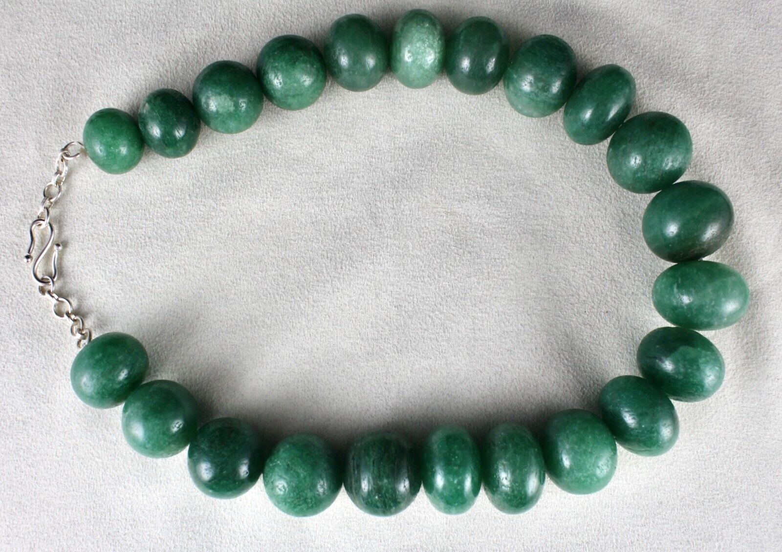 Natural Green Quartz Round Beaded Necklace 1 Line 1782 Carats Big Gemstone Beads