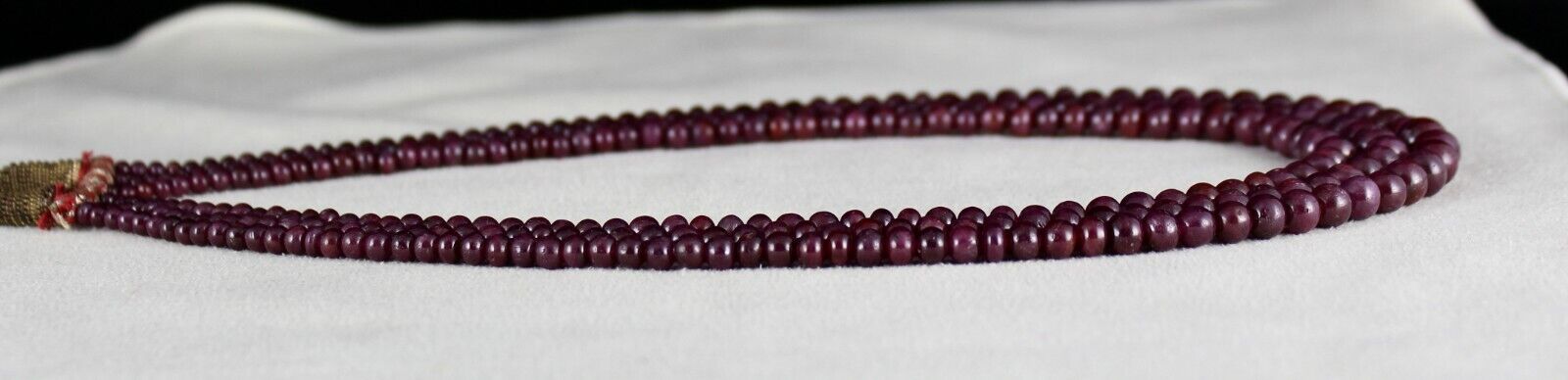 NATURAL RED RUBY BEADS ROUND 3 LINE 414 CTS PRECIOUS GEMSTONE FASHION NECKLACE