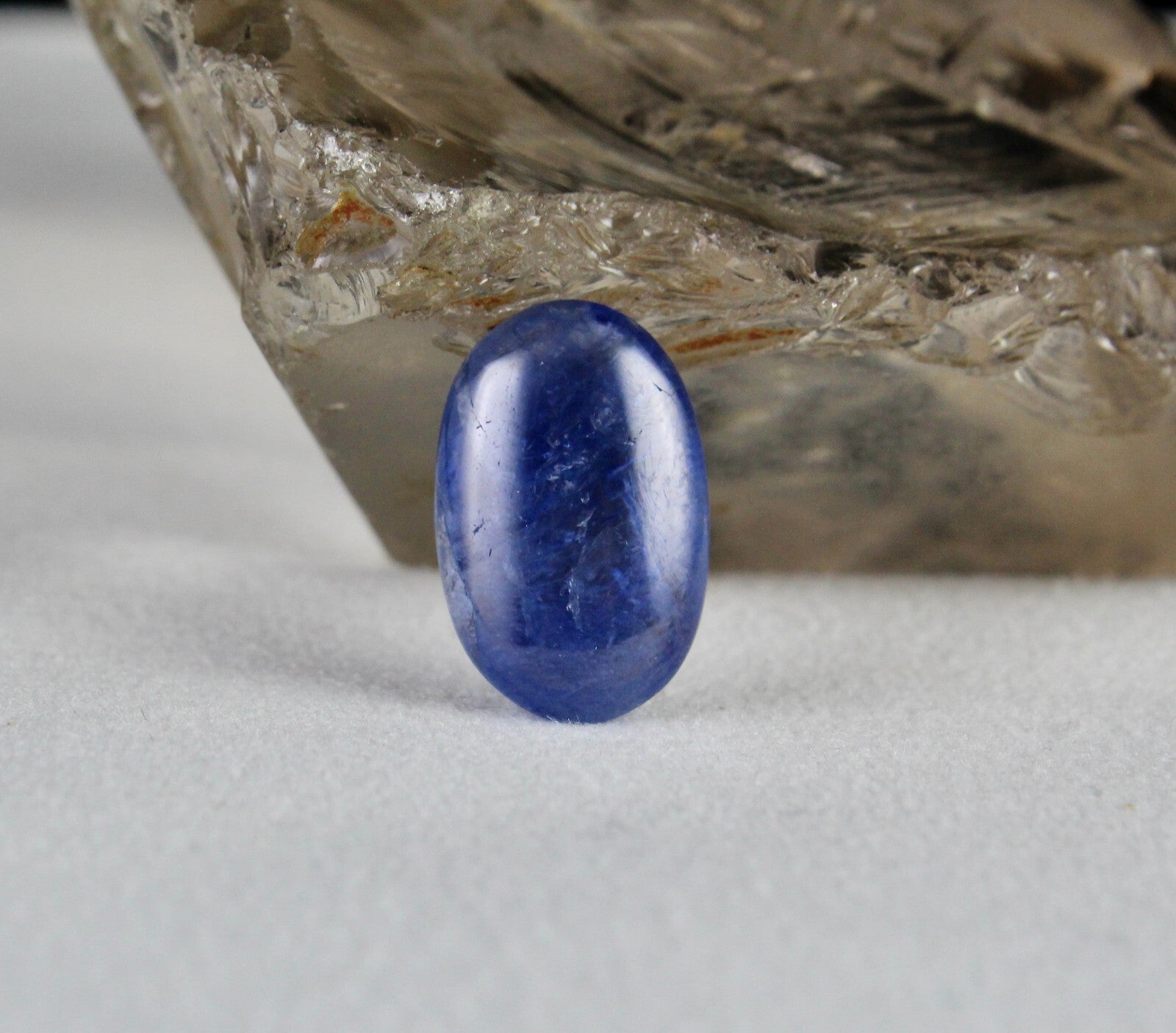 Certified Natural Blue Sapphire 14.97 Ct Oval Cabochon Gemstone Ring Pendant