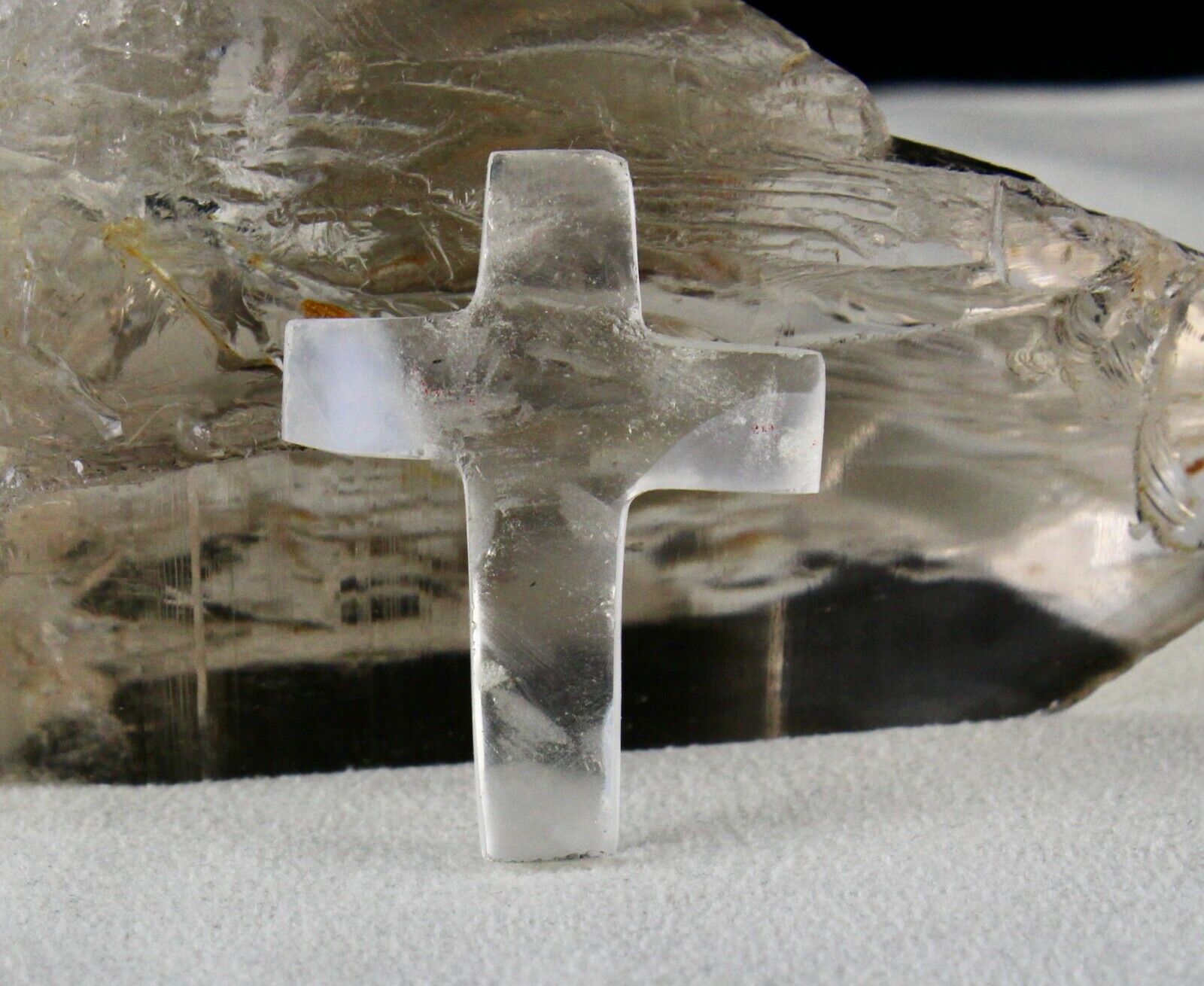 VINTAGE NATURAL MULTI QUARTZ 6 PCS 289 CARATS GEMSTONE SPIRITUAL CROSS PENDANT