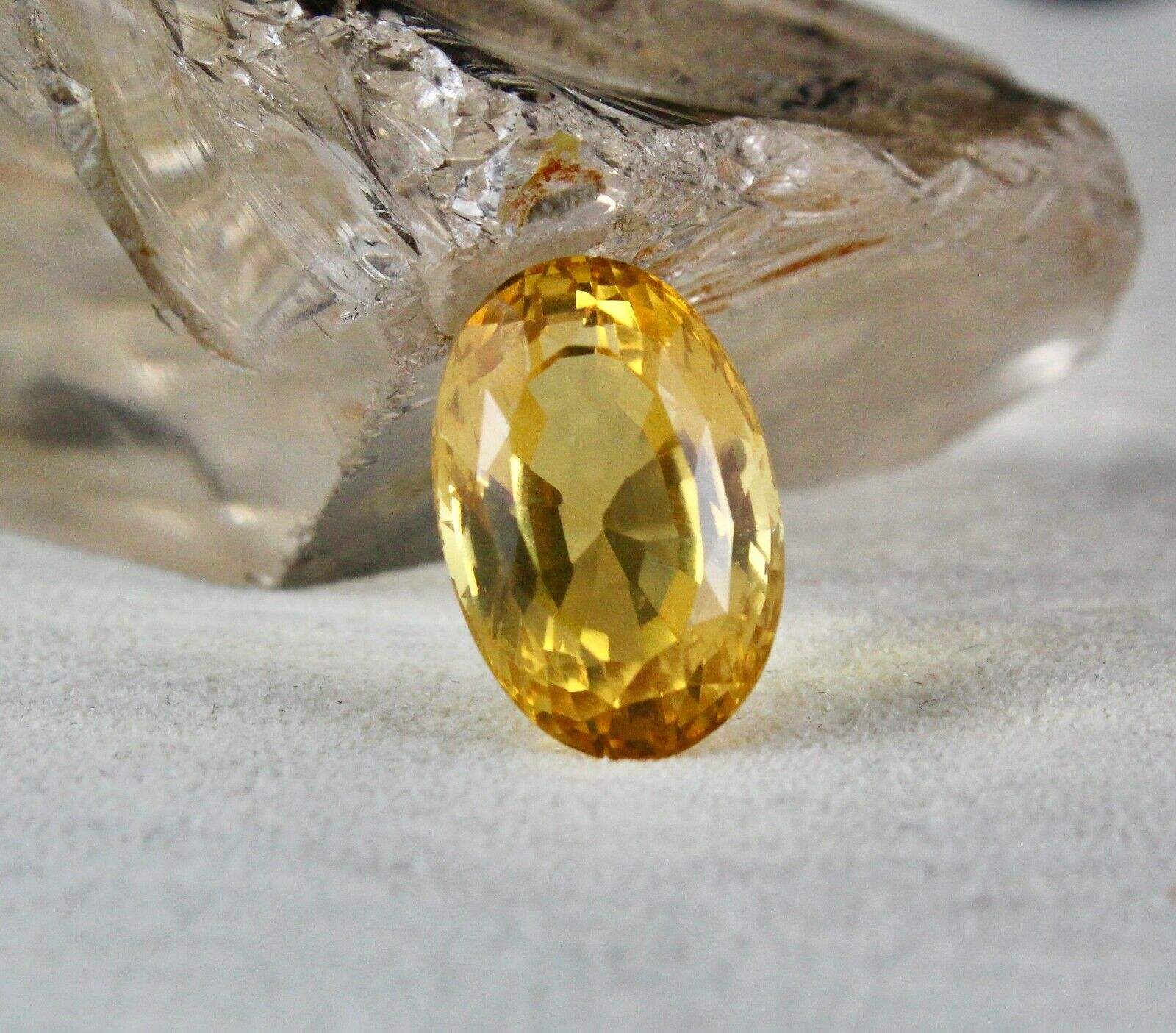 Natural Yellow Citrine Oval Cut 20x13 mm 20.78 Cts Loose Gemstone Ring Pendant