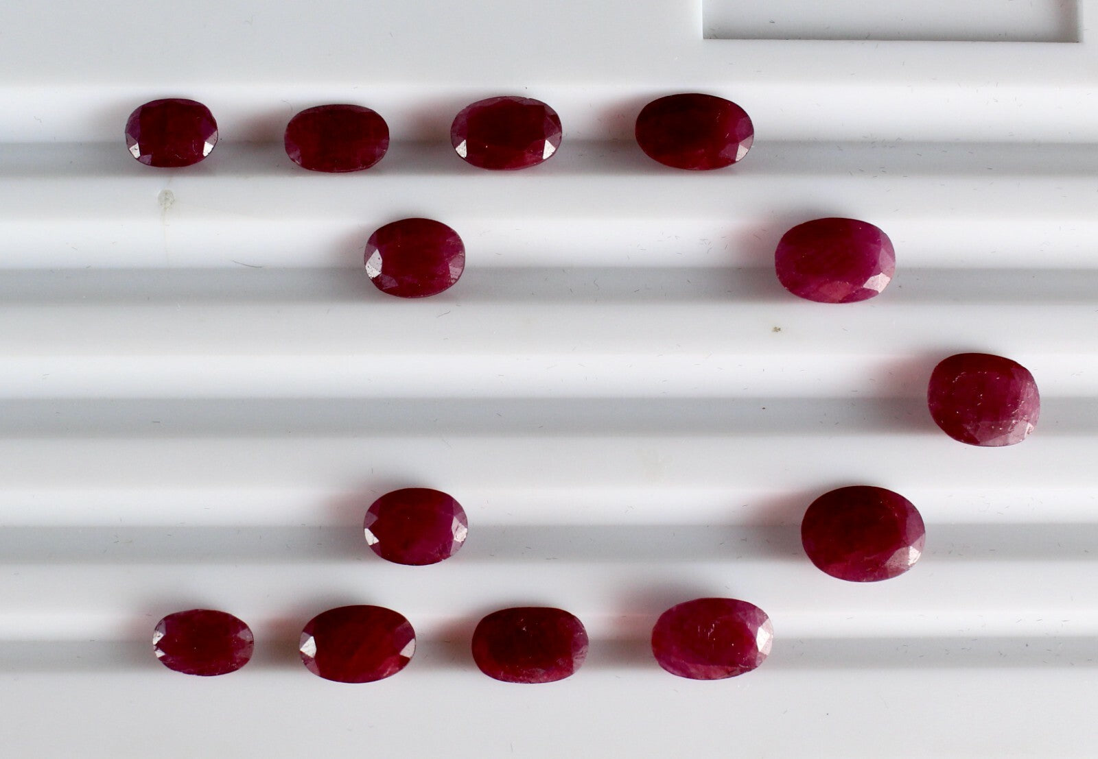 Certified Natural Ruby Oval Cut Set 13 Pcs 39.85 Ct Untreated Gemstone For Women