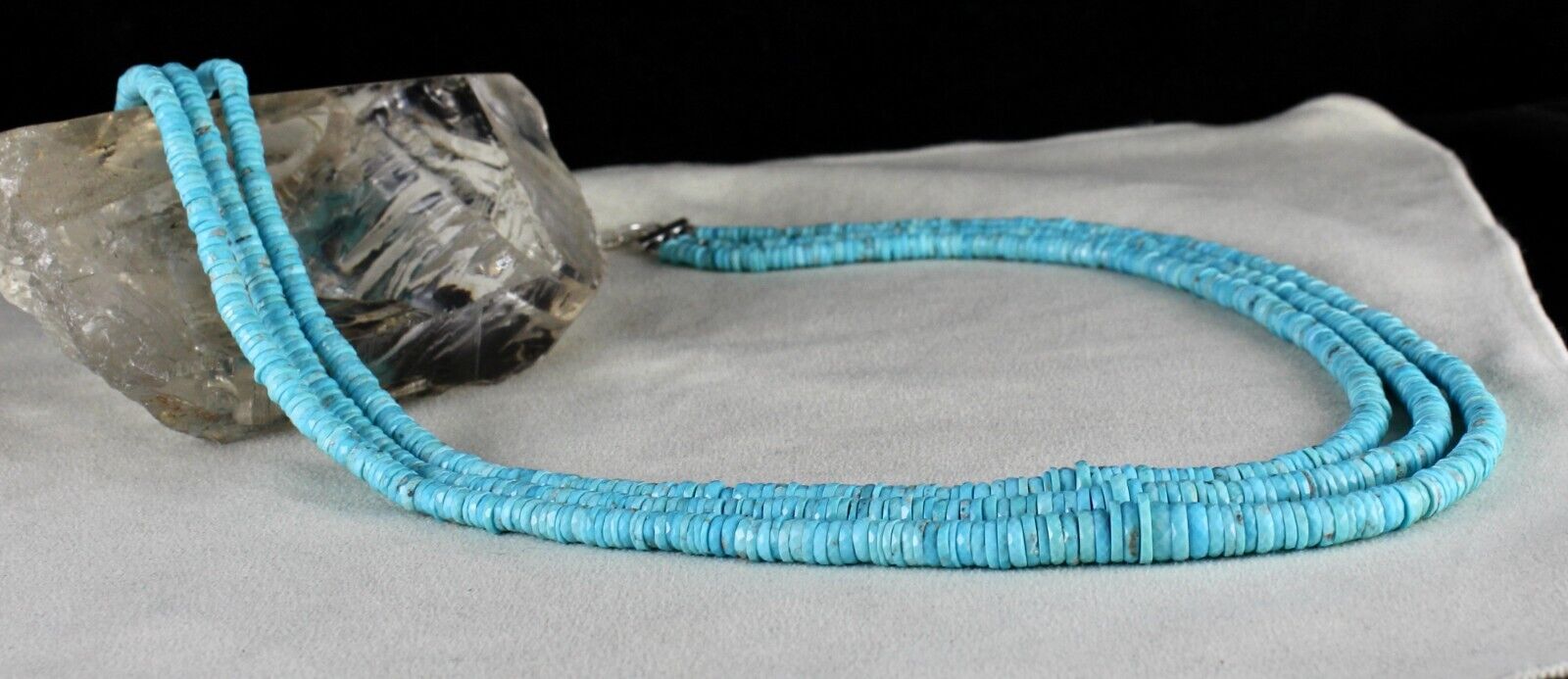 REAL NATURAL TURQUOISE FACETED BUTTON BEADS 3 L 441 CT GEMSTONE FASHION NECKLACE