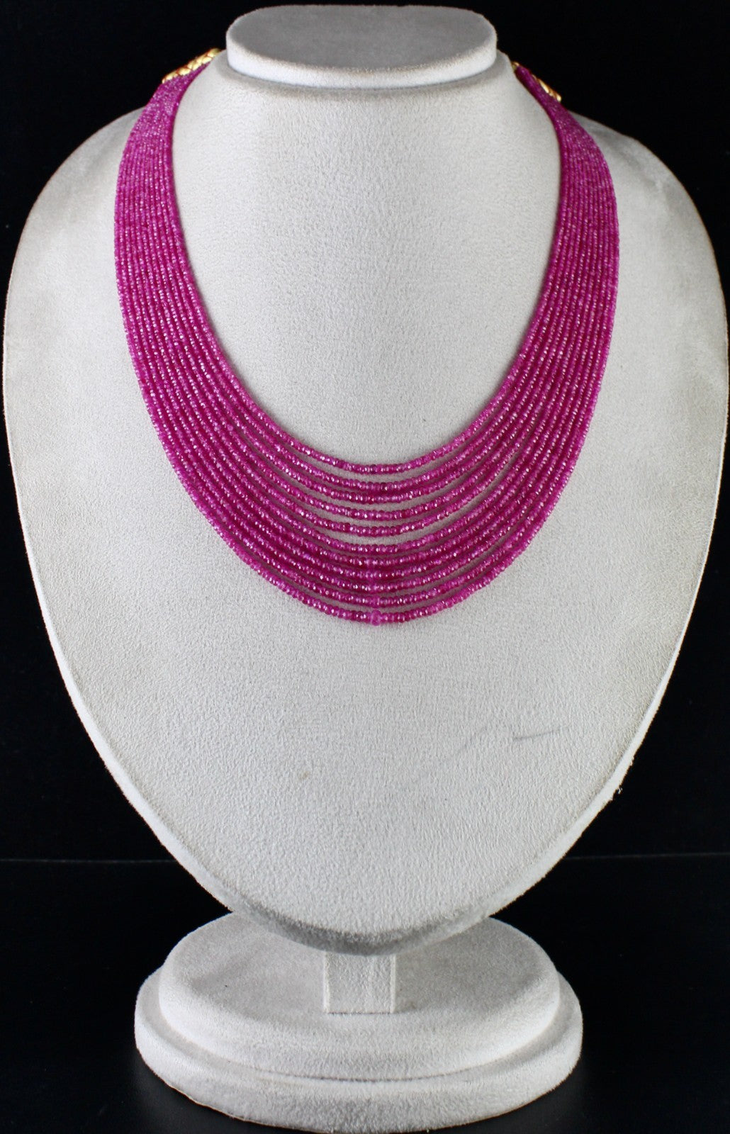 Certified Natural Heated Burma Ruby Necklace 295 Ct Beaded Gemstone 11 L Strand