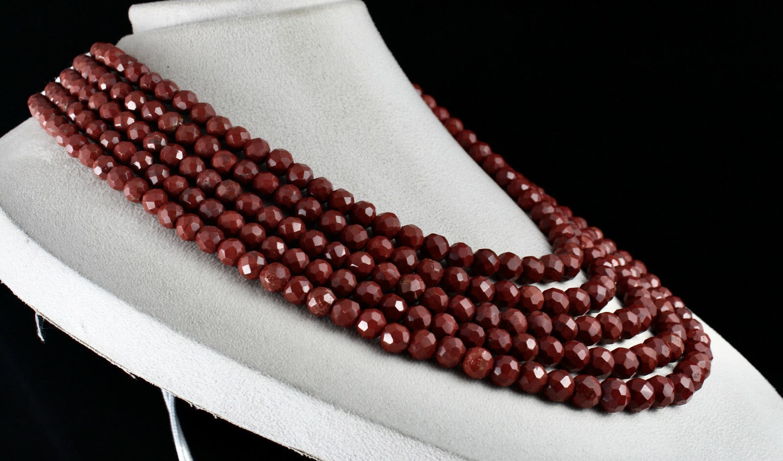 Natural Red Jasper Beads Round 1478 Carats Gemstone Necklace For Women