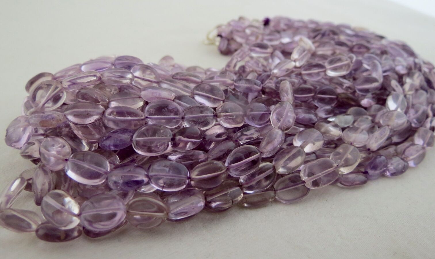 Natural Brazil Amethyst Beads Long 14 L 1419 Ct Gemstone Silver Fashion Necklace