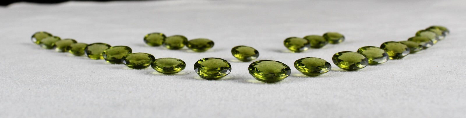 Certified Natural Peridot Oval 11x9mm 26 Pc 60.86 Ct Green Gemstone Set