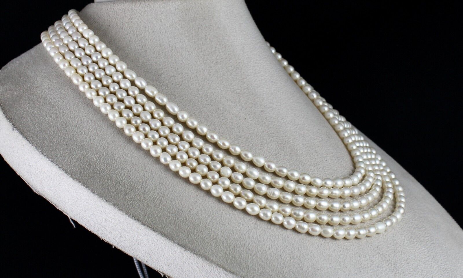 GENUINE FRESH WATER PEARL BEADS LONG 5 L 607 CARATS GEMSTONE FASHION NECKLACE