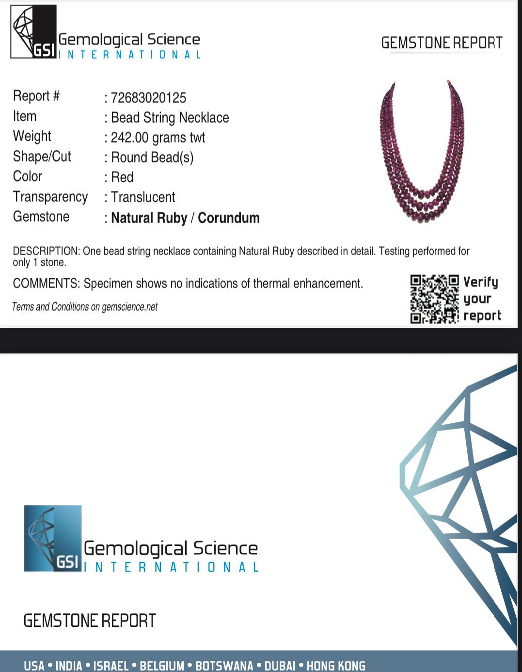 Certified Natural Ruby Beads Necklace 1190ct Big Gemstone Statement 3 L