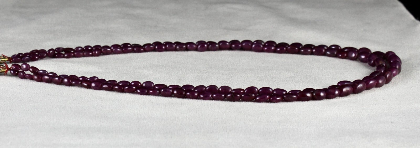 Natural Unheated Ruby Beads Necklace 2 L 212 Ct Gemstone Fashion Jewelry
