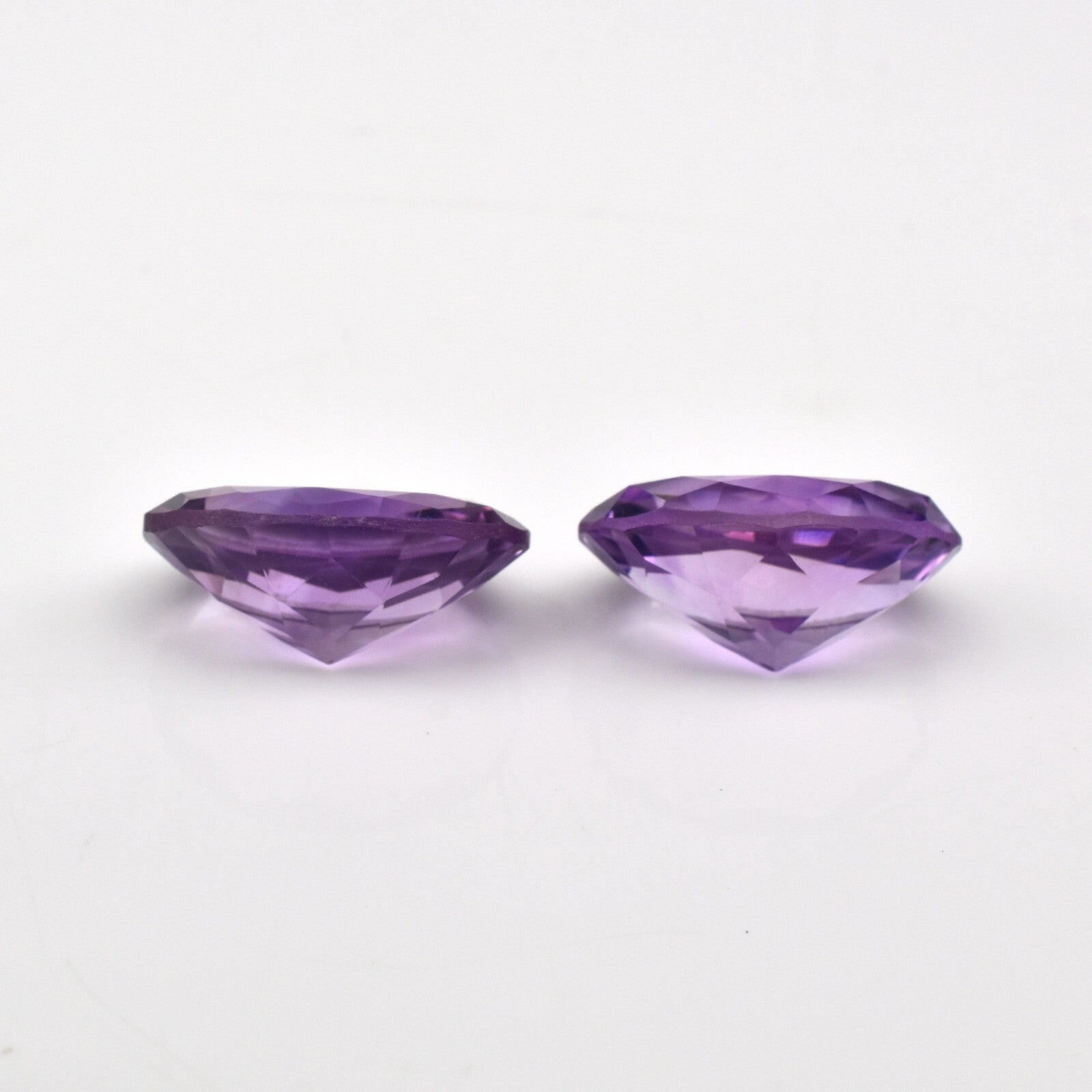 Natural Amethyst Oval Purple Gemstone Pair 29.54 Ct 20x15mm Earring Design