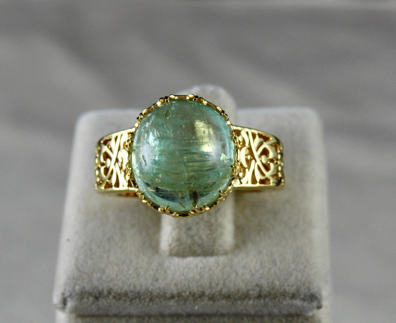 Certified Natural Old Colombian Emerald 36.15ct Sterling Silver Unisex Ring