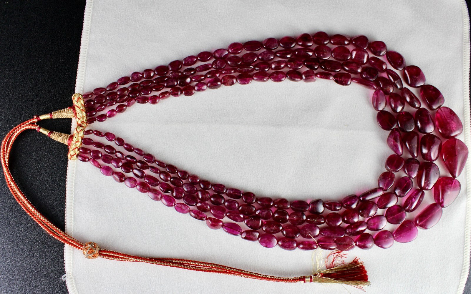Certified Pink Tourmaline Necklace Rubellite 860 Ct Natural Gemstone String