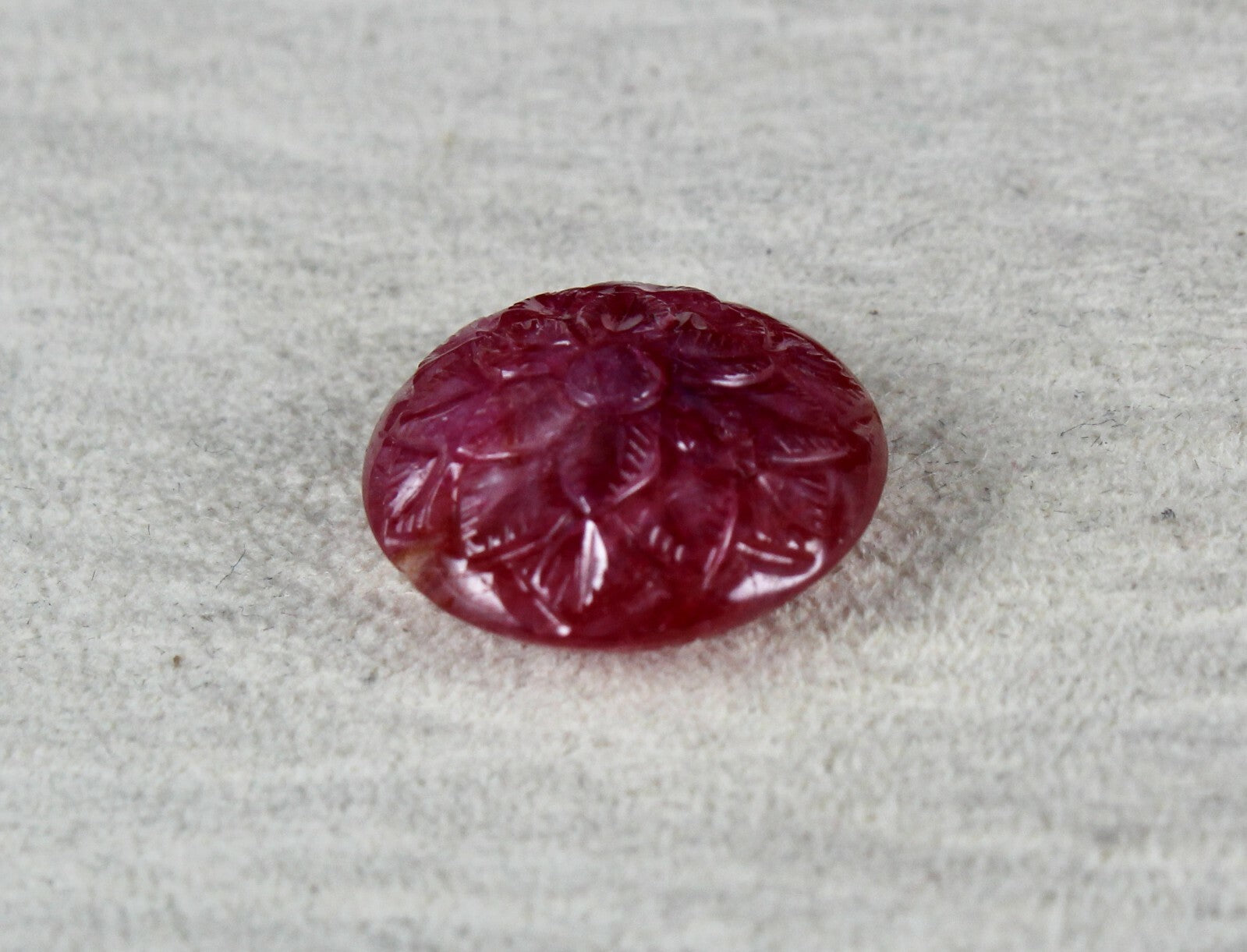 Certified Natural Untreated Ruby 23.78ct Carved Round Cabochon Ring Pendant