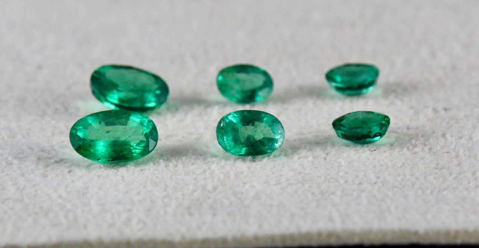 NATURAL ZAMBIA EMERALD OVAL CUT 6 PCS 3.08 CTS LOOSE GEMSTONE DESIGNING EARRING