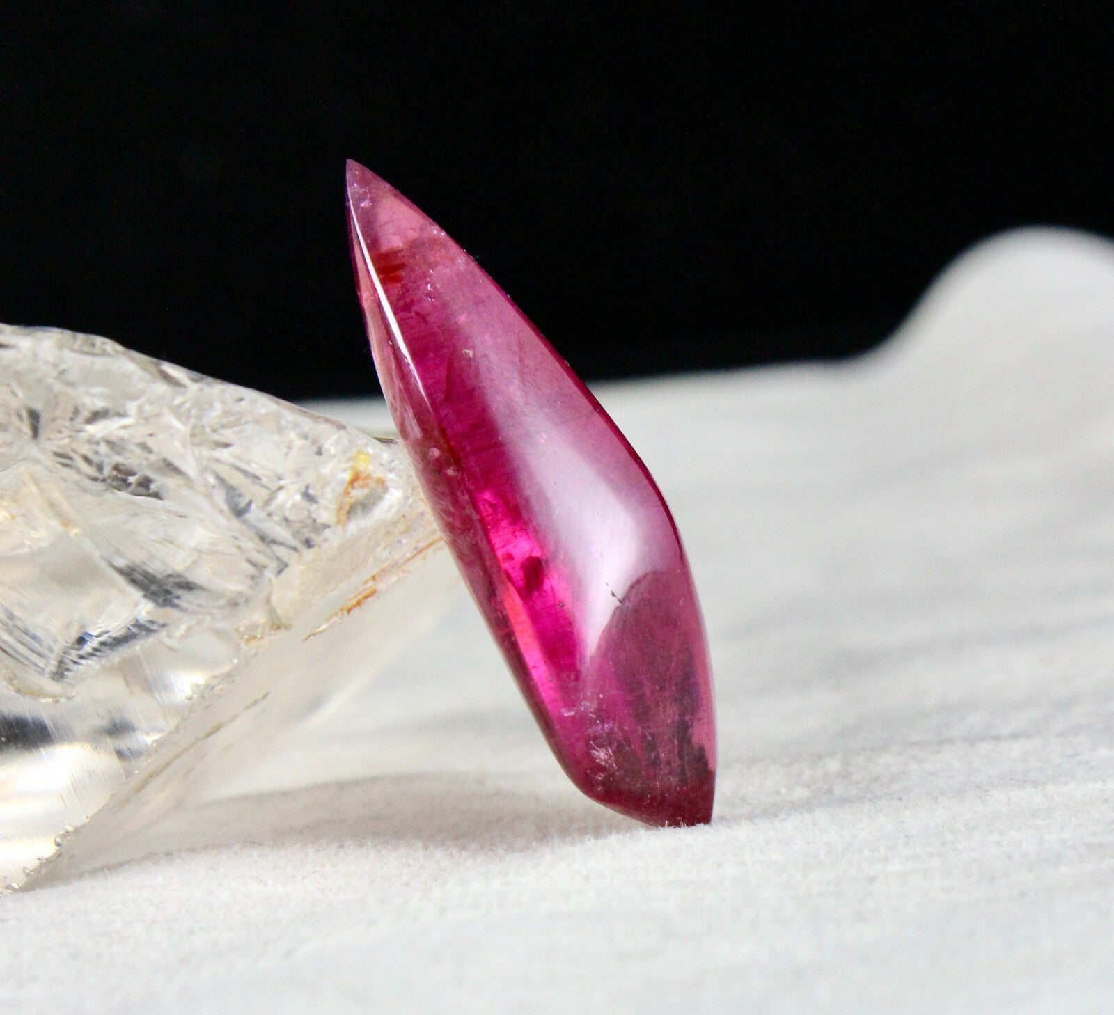 Certified Natural Rubellite Pink Tourmaline Pear Cab 55.05 Ct Aa+ Gemstone