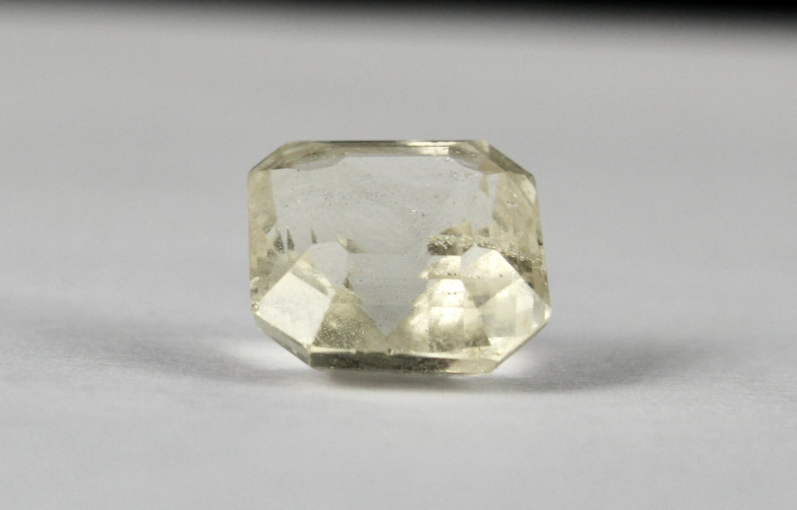 Certified Natural Unheated Yellow Sapphire 10.70ct Octagon Sterling Silver Ring