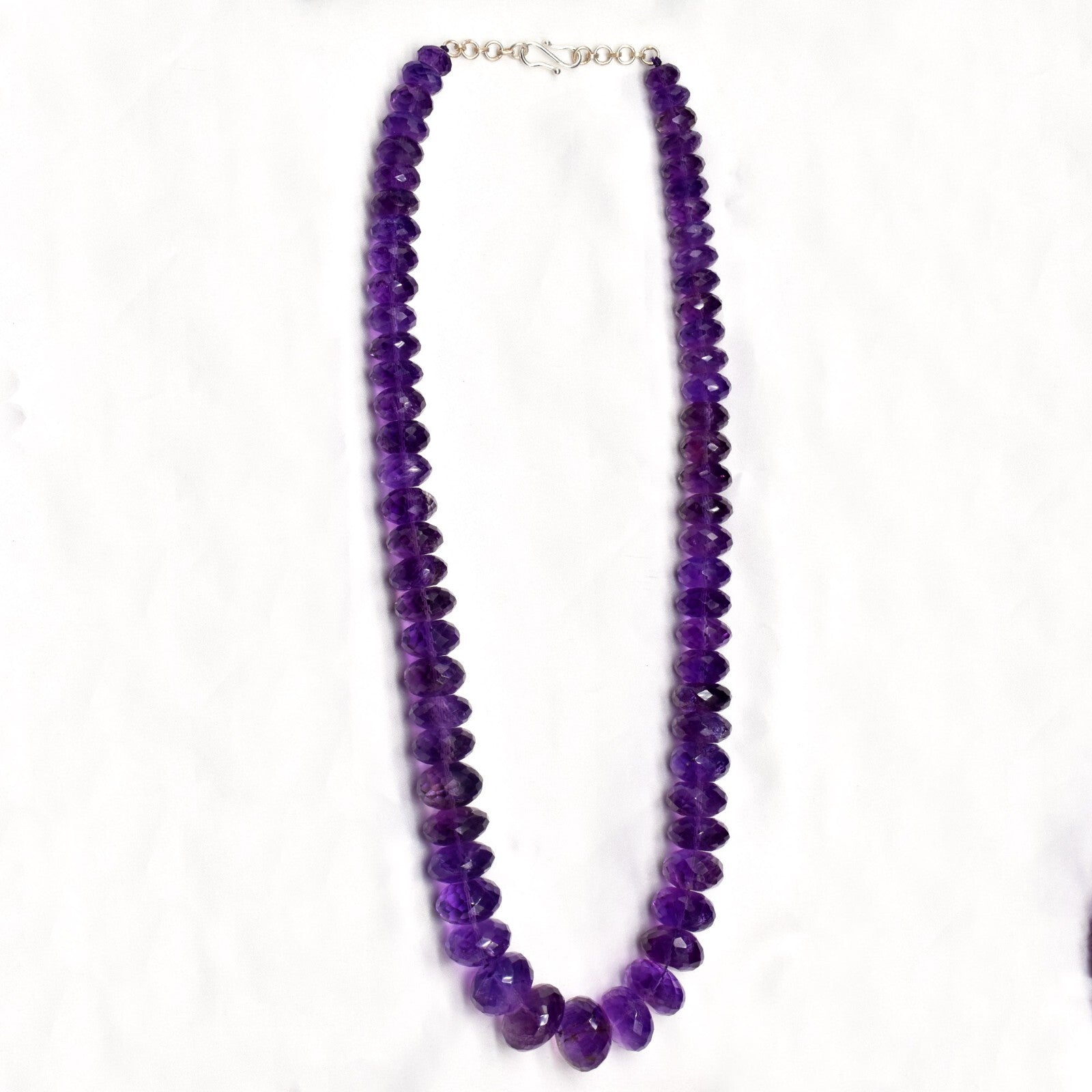 Certified Natural Amethyst Faceted Beads 1939 Ct Purple 25mm Necklace