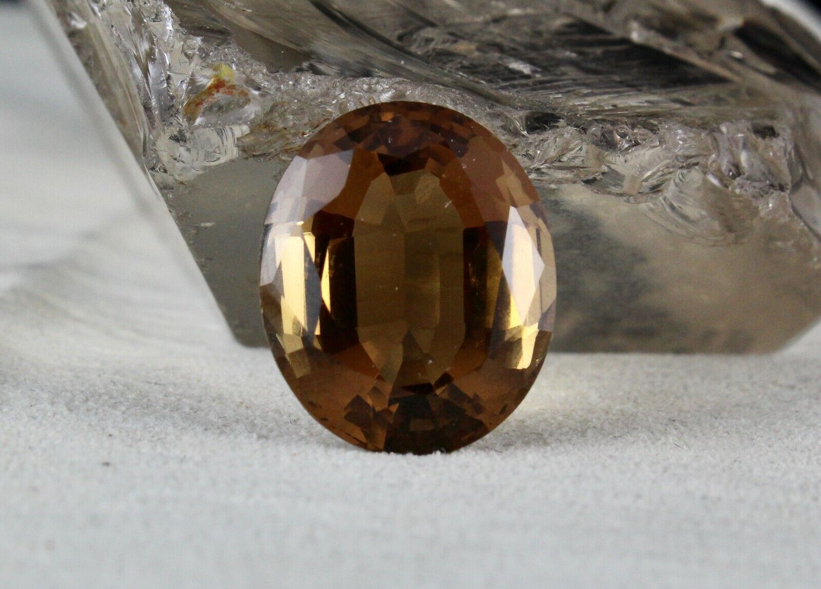 NATURAL CITRINE GOLDEN TOPAZ OVAL CUT 22X20 MM 34.35 CARAT GEMSTONE PENDANT RING
