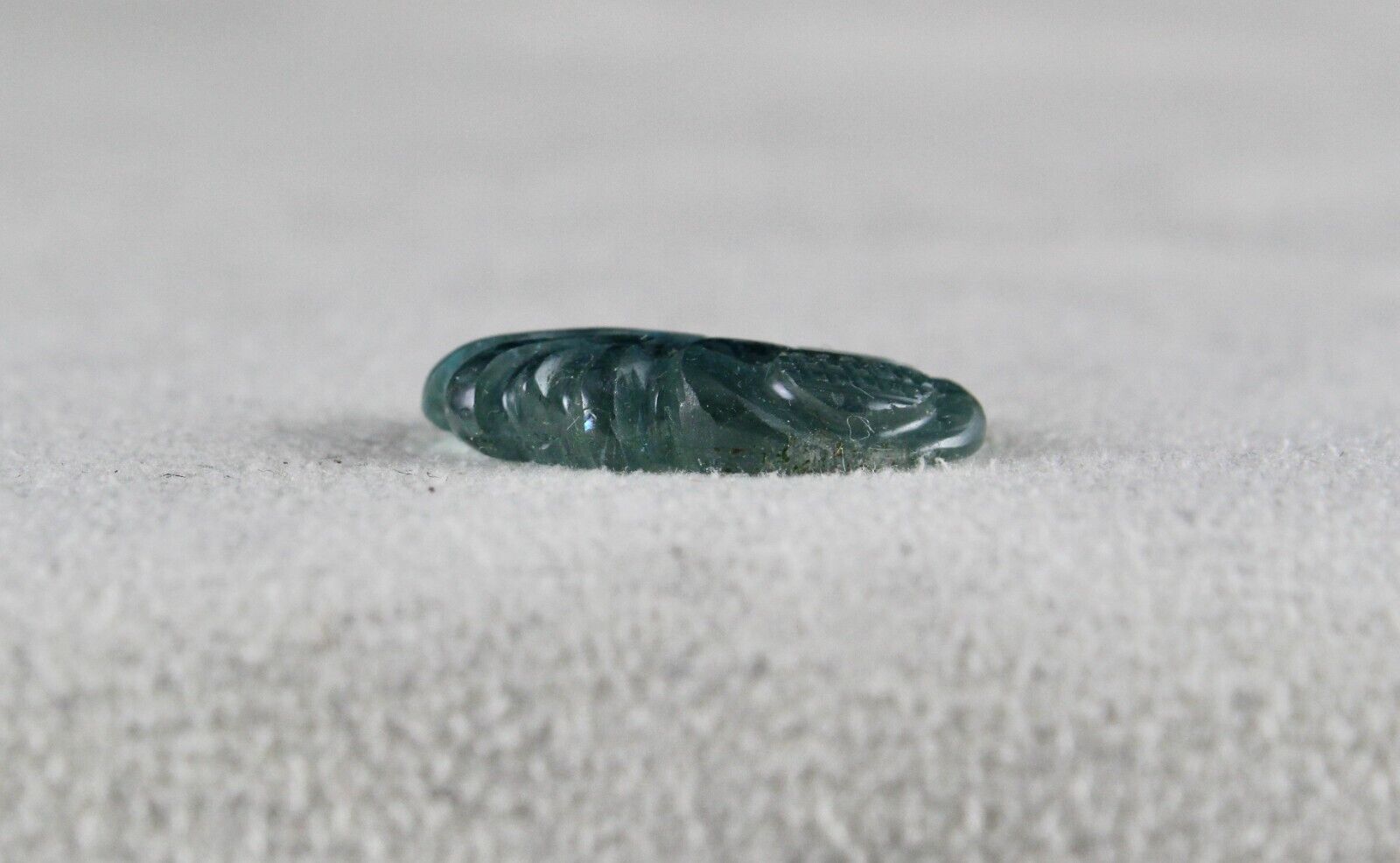 NATURAL BLUE AQUAMARINE CARVED PINEAPPLE 7.47 CT LOOSE GEMSTONE FOR PENDANT RING