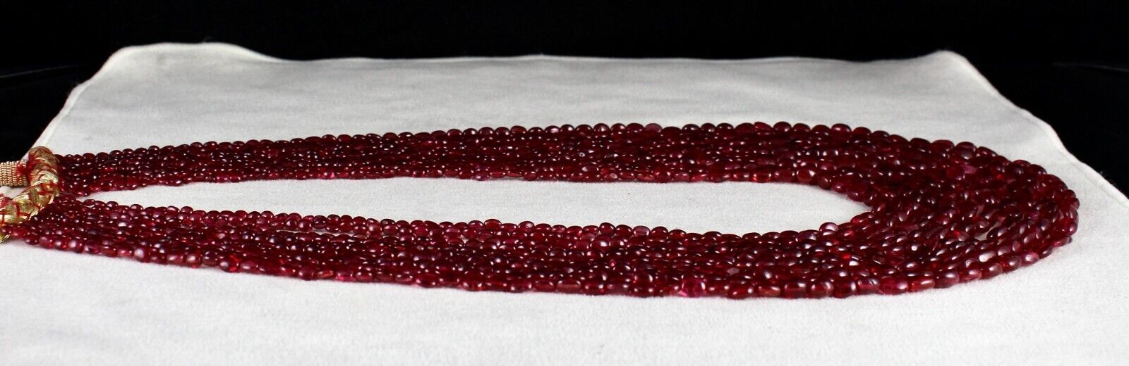 Natural Certified Red Spinel Beads Long 11 L 619 Ct Gemstone Important Necklace